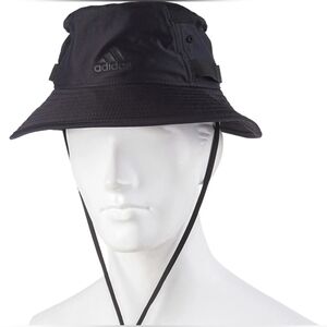 adidas Victory 3 Bucket Sun Hat With Drawcord Black Adult Size OSFM